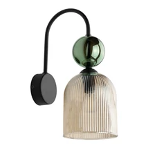 Aplica de perete TK Lighting SOPHIA metal, sticla, negru, verde, chihlimbar, E14 - TK-11143