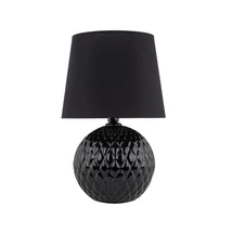 Veioza TK Lighting SANTANA sticla, textil, negru, E27 - TK-16047