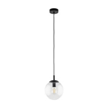 Pendul TK Lighting ESME metal, sticla, negru, transparent, E27 - TK-3267
