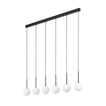 Pendul TK Lighting MARTIN metal, sticla, negru, alb, G9 - TK-4504