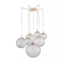Pendul TK Lighting CADIX metal, sticla, auriu, transparent, G9 - TK-4608