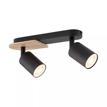 Spot TK Lighting COVER WOOD metal, lemn, negru, GU10 - TK-4674