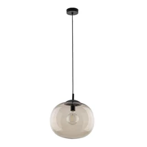 Pendul TK Lighting VIBE metal, sticla, negru, topaz, E27 - TK-4703