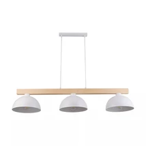 Pendul TK Lighting OSLO metal, lemn, alb, E27 - TK-4712