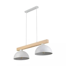 Pendul TK Lighting OSLO metal, lemn, alb, E27 - TK-4713