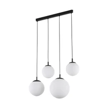 Pendul TK Lighting ESME metal, sticla, negru, alb, E27 - TK-4790