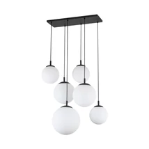 Pendul TK Lighting ESME metal, sticla, negru, alb, E27 - TK-4793