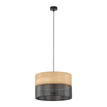Pendul TK Lighting NICOL metal, lemn, negru, maro, E27 - TK-4799