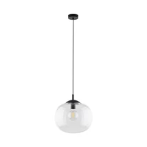 Pendul TK Lighting VIBE metal, sticla, negru, transparent, E27 - TK-4818