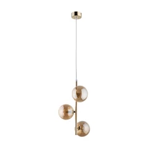 Pendul TK Lighting ESTERA metal, sticla, chihlimbar, auriu, G9 - TK-4838