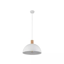 Pendul TK Lighting OSLO metal, lemn, alb, E27 - TK-4851