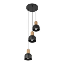 Pendul TK Lighting CAIRO metal, lemn, negru, maro, E27 - TK-4895