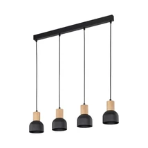 Pendul TK Lighting CAIRO metal, lemn, negru, maro, E27 - TK-4896