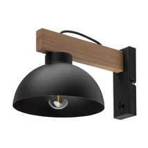 Aplica de perete TK Lighting OSLO metal, lemn, negru, maro, E27 - TK-4961