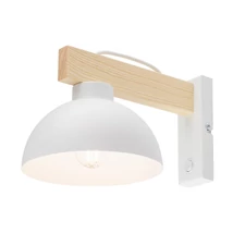 Aplica de perete TK Lighting OSLO metal, lemn, alb, maro, E27 - TK-4962