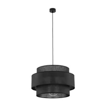 Pendul TK Lighting CALISTO metal, textil, negru, E27 - TK-4999