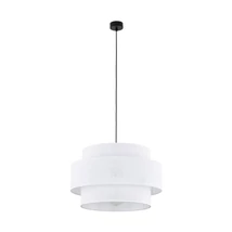 Pendul TK Lighting CALISTO metal, textil, alb, E27 - TK-5095