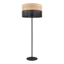 Lampadar TK Lighting NICOL metal, lemn, negru, maro, E27 - TK-5123