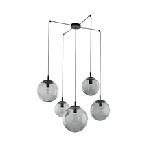 Pendul TK Lighting ESME metal, sticla, negru, gri, E27 - TK-5382