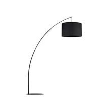 Lampadar TK Lighting MOBY metal, textil, negru, E27 - TK-5485