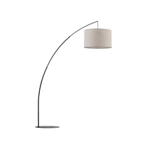 Lampadar TK Lighting MOBY metal, textil, negru, bej, E27 - TK-5486