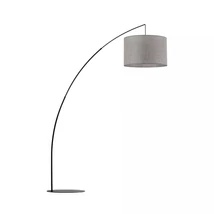 Lampadar TK Lighting MOBY metal, textil, negru, gri, E27 - TK-5487