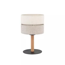 Veioza TK Lighting ECO metal, lemn, textil, negru, bej, E27 - TK-5596