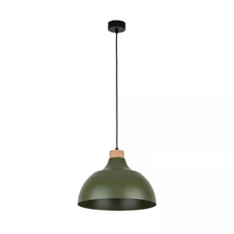 Pendul TK Lighting CAP metal, lemn, verde, E27 - TK-5665