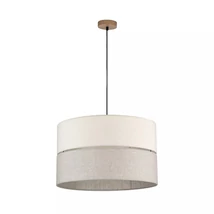 Pendul TK Lighting ECO lemn, textil, bej, E27 - TK-5773