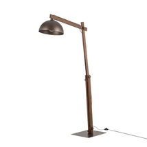 Lampadar TK Lighting OSLO metal, lemn, maro, E27 - TK-6319