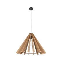 Pendul TK Lighting ERIS metal, lemn, negru, maro, E27 - TK-6611