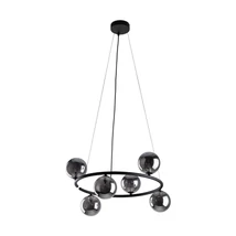 Pendul TK Lighting ANNABELLE metal, sticla, negru, gri, G9 - TK-6844