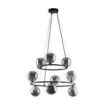 Pendul TK Lighting ANNABELLE metal, sticla, negru, gri, G9 - TK-6845