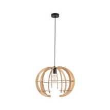 Pendul TK Lighting VENUS metal, lemn, negru, maro, E27 - TK-6886