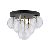 Plafoniera TK Lighting NILOS metal, sticla, negru, transparent, G9 - TK-758