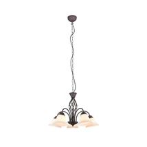 Candelabru Trio RUSTICA metal, sticla, rugina, alb, E14 - 101000524