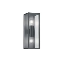 Aplica de perete exterioara Trio GARONNE metal, sticla, antracit, transparent, E27, IP44 - 201860242
