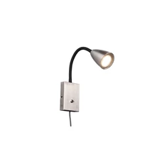 Aplica de perete Trio WANDA metal, plastic, nichel, negru, GU10 - 202670107