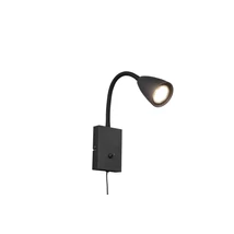 Aplica de perete Trio WANDA metal, plastic, negru, GU10 - 202670132