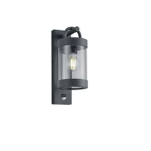 Aplica de perete exterioara cu senzor Trio SAMBESI metal, sticla, antracit, transparent, E27, IP44 - 204169142