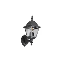 Aplica de perete exterioara Trio LIVENZA metal, sticla, negru, transparent, E27, IP44 - 205760132