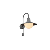 Aplica de perete exterioara cu senzor Trio NORMAN metal, sticla, antracit, alb, E27, IP44 - 207269142