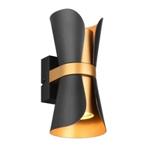 Aplica de perete Trio COAT, metal, negru, auriu, GU10 - Trio-218600280