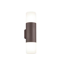 Aplica de perete exterioara Trio HOOSIC metal, plastic, rugina, alb, E27, IP44 - 222260224