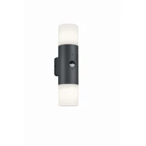 Aplica de perete exterioara cu senzor Trio HOOSIC metal, plastic, antracit, alb, E27, IP44 - 222260242
