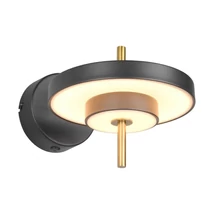 Aplica de perete Trio KEATON metal, plastic, negru, auriu, alb, LED, 10W, 2300-3000-4000K, 1200Lm - 240270180