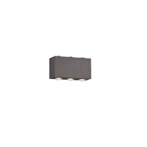 Aplica de perete exterioara Trio CLYDE metal, antracit, LED, 3000K, 2x3W, 600lm, IP54 - 240760142