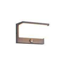 Aplica de perete exterioara cu senzor Trio NESTOS metal, plastic, antracit, alb, LED, 3000K, 13W, 1300lm, IP54 - 240969142