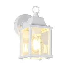 Aplica de perete exterior Trio MIRANDE metal, sticla, alb, transparent, E27, IP23 - Trio-262260131