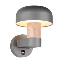 Aplica de perete exterior Trio FRASER metal, lemn, antracit, E27, IP54 - Trio-262569135